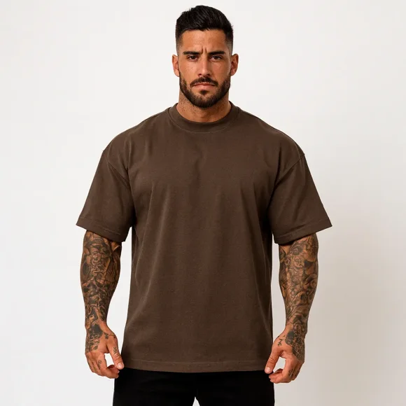 Polera Mc Oversize Chocolate Talla M