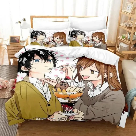 Hori san to Miyamura kun Horimiya Bedding Set Duvet Cover Bed Set Quilt Cover Pillowcase Comforter Size Bed Sheets