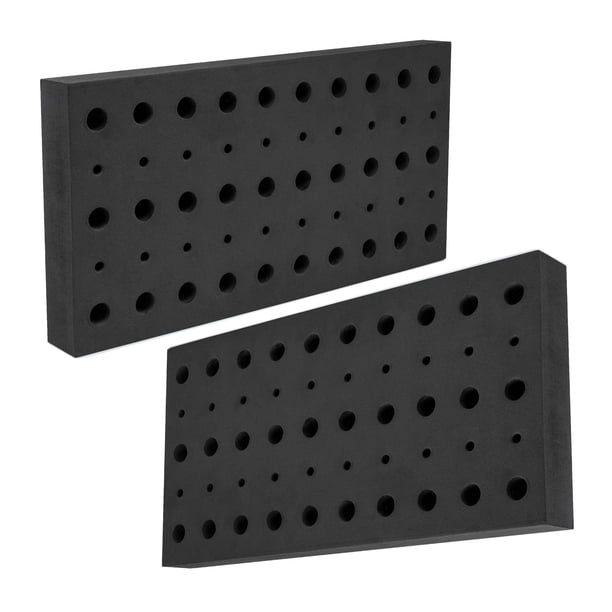 Bandejas para Almacenamiento de Fresas para Router - Dos Materiales de Espuma de Calidad para 100 Fresas en Total (2 Unidades)