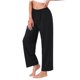 thumbnail image 4 of INSPIRE CHIC Pantalones de pijama a cuadros para mujer, mezcla de rayón suave, cintura elástica, pantalones largos para dormir y descansar, M Negro, 4 of 6