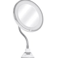 Leon Import - Espejo De Maquillaje Con Aumento X10 Luces Led