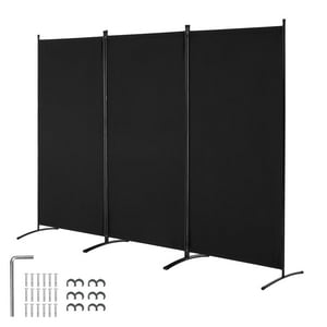 Room Divider Vevor - Pantalla De Privacidad Plegable De 3 Paneles, Color Negro