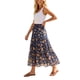 thumbnail image 3 of INSPIRE CHIC Falda Floral de Mujer con Volantes en Capas de Chifón A-Line Maxi Falda Azul Antiguo L, 3 of 6