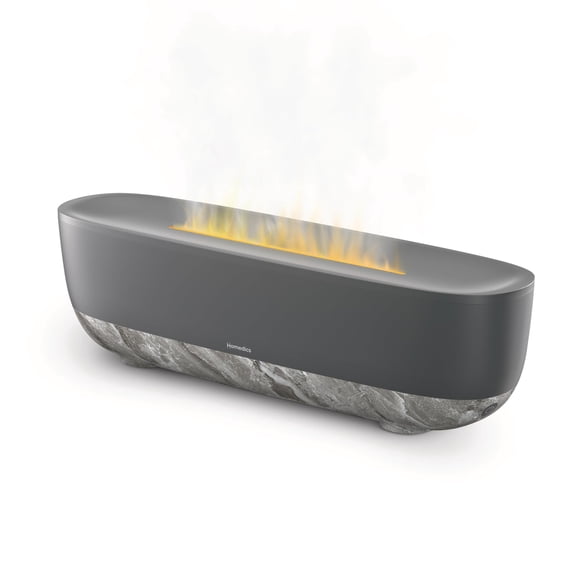 Humidificador Homedics Fireside Gris con Sonido y Efecto de Llama