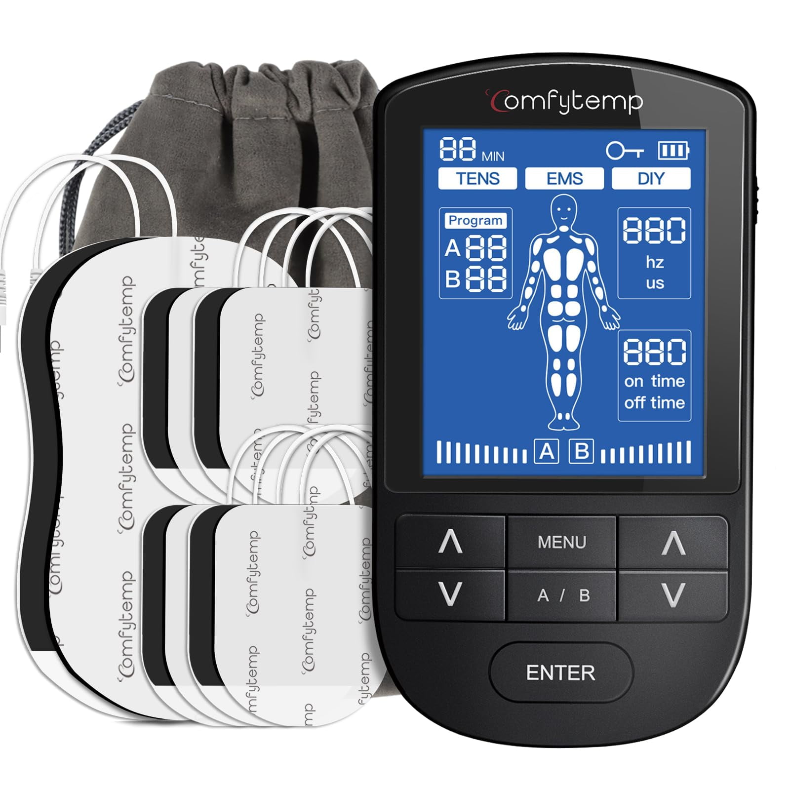 Estimulador Muscular Tens Unit Comfytemp Para Aliviar El Dolor