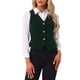 thumbnail image 1 of INSPIRE CHIC Chaleco de Mujer Steampunk de Terciopelo de Navidad sin Mangas con Botones Abajo Cuello en V Chalecos de Traje Verde Oscuro S, 1 of 6
