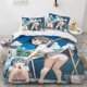 thumbnail image 1 of Kawaii sexy Girl Bedding Set,Duvet Cover Comforter Bed Set Quilt Cover Pillowcase, Size Boys Girls Adults Bed Sheets, 1 of 5