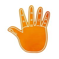 Magideal - Guantes Gigantes De Espuma Para Manos Y Dedos. Regalo Ideal Para Fanáticos Del Deporte. Accesorios Cómodos Para Animar. Guantes De Porristas Para Fies Naranja