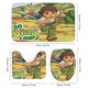 thumbnail image 3 of Ve Diego ve-theme 4-Piece Shower Curtain Set with Rugs, Waterproof Bathroom Decor Set Includes Bath Mat, U-Shaped Rug, Toilet Lid Cover and Curtain with Hooks, 3 of 6