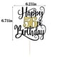 thumbnail image 2 of Cake Topper Ruscalin 56.º Cumpleaños Negro y Dorado, 2 of 7
