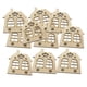 thumbnail image 2 of 10x Rebanadas De Madera Navideñas Con Cuerda Casa De Recortes De Madera Sin Terminar Hecha A Mano En Blanco, 2 of 5