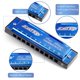 thumbnail image 2 of Harmonica East top Blues Key C, 10 hoyos, 20 tonos, para adultos, 2 of 7