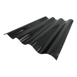 Dvp - Polionda Acanalado Negro Mate 0,7X0,81X2,5Mts