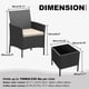 thumbnail image 2 of Juego De Muebles De Patio De 3 Piezas De Ratán Sofá Negro, 2 of 8