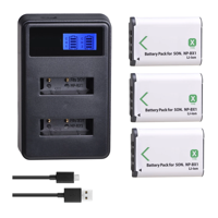 Genérico - 3 Baterías Np-Bx1 + Cargador Doble Bc-Csxb Alternativo Sony