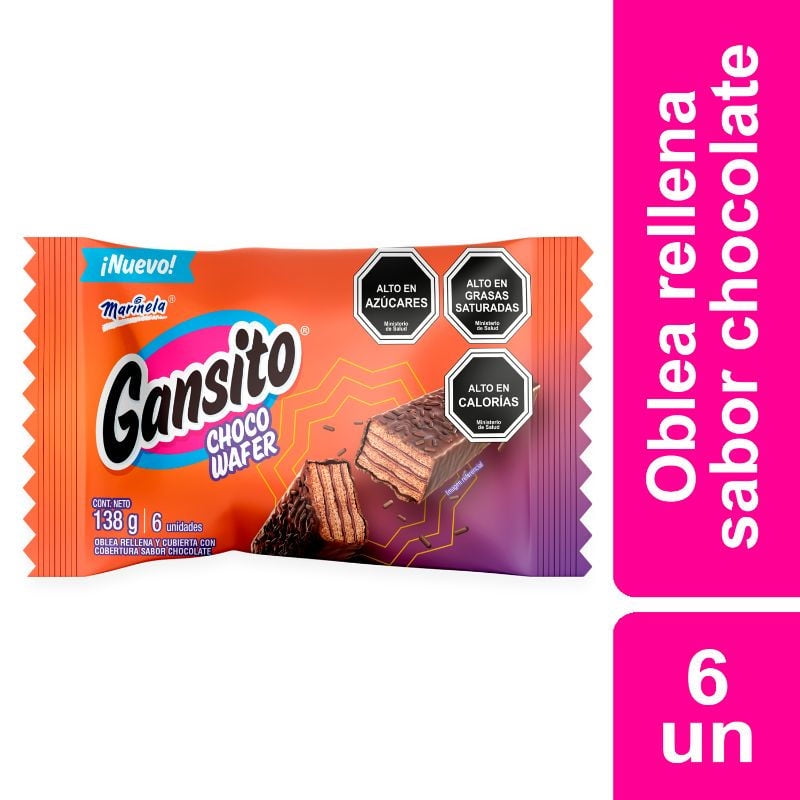 Choco Waffer Gansito 138 g Marinela