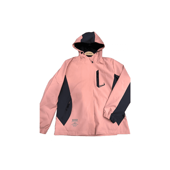 Chaqueta cortaviento deportiva ultra liviana micropolar rosa, talla XXL