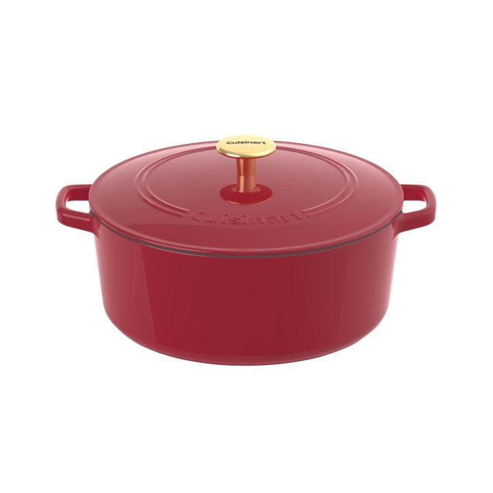 Cazuela Cuisinart Chef's Classic De Hierro Fundido Esmaltado, 7 Litros, Roja