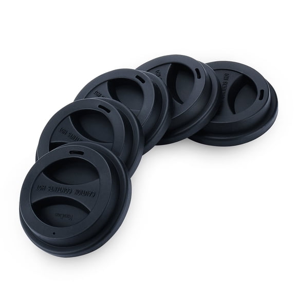 Tapas de silicona para tazas de café KSENDALO, más gruesas, ecológicas, reutilizables, 5 unidades