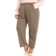 thumbnail image 3 of Agnes Orinda Pantalones Casuales de Negocios Rectos de Talla Grande para Mujer con Bolsillo 5X Marrón, de Talla Grande, para Escuela, Universidad, Trabajo, Oficina, de Cintura Alta y Plisados, 3 of 5