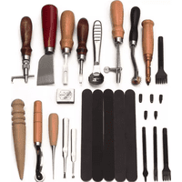 Genérico - Kit De 18 Herramientas Para Trabajo En Cuero Artesanía .