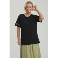 Fashionspark - Polera Mujer Detalle Macramé Negro