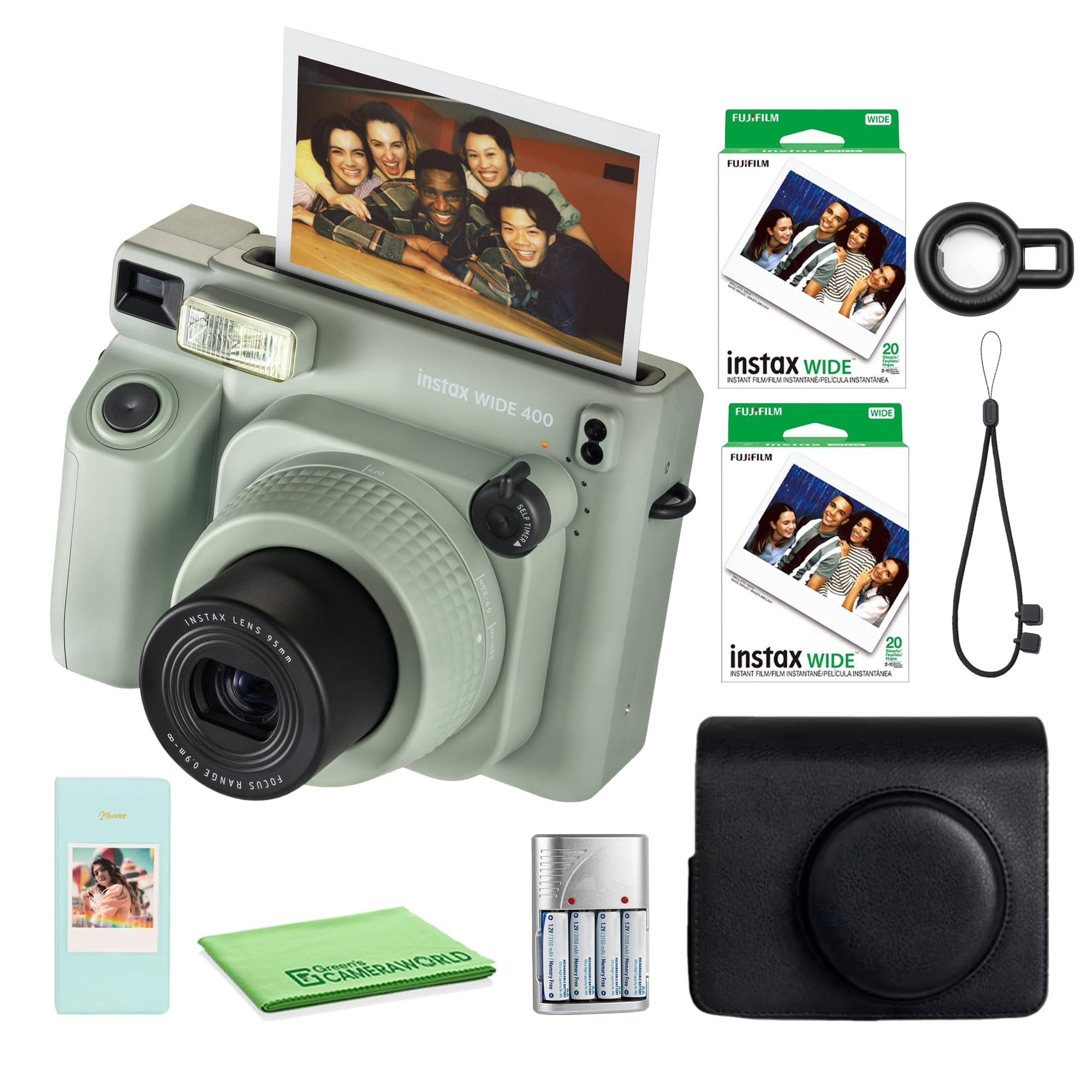 Cámara De Película Instantánea Fujifilm Instax Wide 400 Bundle +40 Film