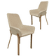 thumbnail image 1 of Pack 2 Sillas De Comedor Brito Con Apoyabrazos - Beige, 1 of 3