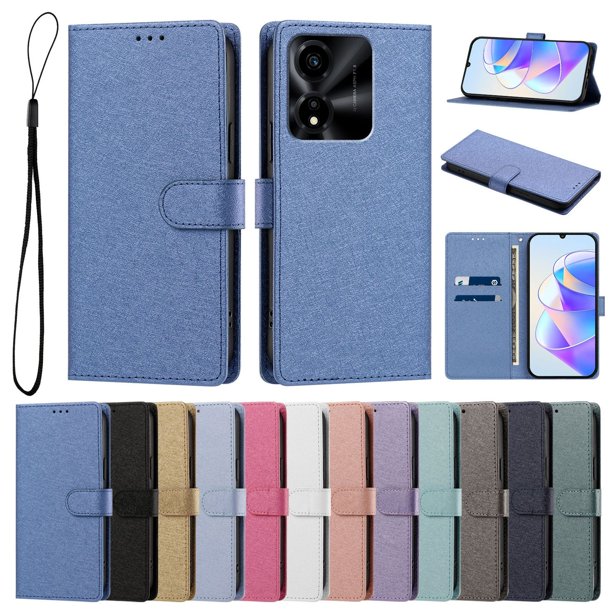 Funda Cartera de PU para Honor X5C/X5C Plus con Tarjetas, Azul