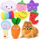 thumbnail image 1 of Juguetes Chirriantes para Perros LOYEE Paquete de 8 Peluches para Morder, 1 of 7