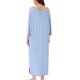 thumbnail image 3 of INSPIRE CHIC Camisón Maxi de Mujer con Mangas 3/4 Regreso a Clases, Camiseta de Dormir Larga Suave y Elástica con Cuello Redondo, Ajuste Relajado, Vestido de Ropa de Casa XL Azul Claro, 3 of 6
