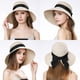thumbnail image 3 of Sombrero de paja flexible para playa y verano para mujer, plegable, con protección solar UPF50, ala ancha, 55-60 cm, 89015_beige-a, mediano, 3 of 6
