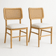 thumbnail image 1 of Pack de 2 Sillas de Estilo Natural con Respaldo Tejido y Asiento Acolchado, 1 of 7