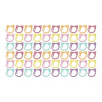 Magideal - Marcadores De Puntada 60X Marcadores De Costura Anillos De Gato Anillos Portátiles Diy Crochet Clips Clips Para La Herramienta De Tejido De Costura De Vistoso