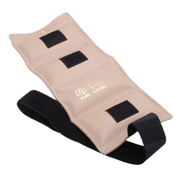 Brazalete The Cuff Original con pesas para tobillo y muñeca, 2,7 kg, color canela