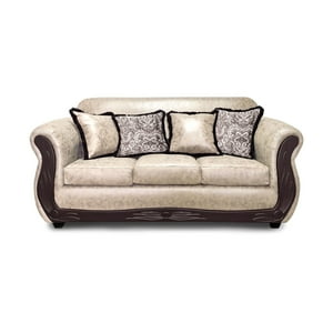 América Decora - Sofá Con Resorte Estructural 3 Personas San Luis Envejecido Grande Beige