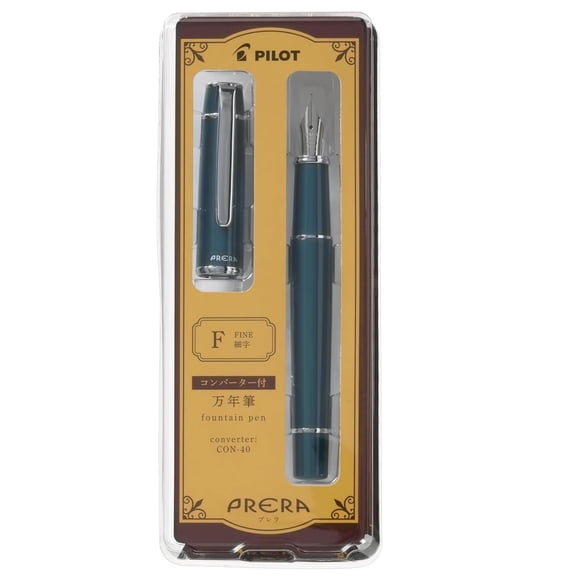 Pluma estilográfica PRERA Turquesa Oscuro punta fina P-FPR-1-DTQ-F