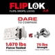 thumbnail image 2 of Teclado plateado sin llave FlipLok con cerradura de puerta de alta seguridad, 2 of 7