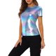 thumbnail image 4 of INSPIRE CHIC Tops de Fiesta Brillantes de Manga Corta Texturizados Metálicos para Mujer M NONE15, 4 of 6