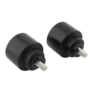 Magideal - 2 Piezas Tapas De Extremo De Empuñaduras De Manillar De Motocicleta Extremos De Manillar Tapas De Tapones De Extremo De Manillar Fáciles De Instalar P Negro