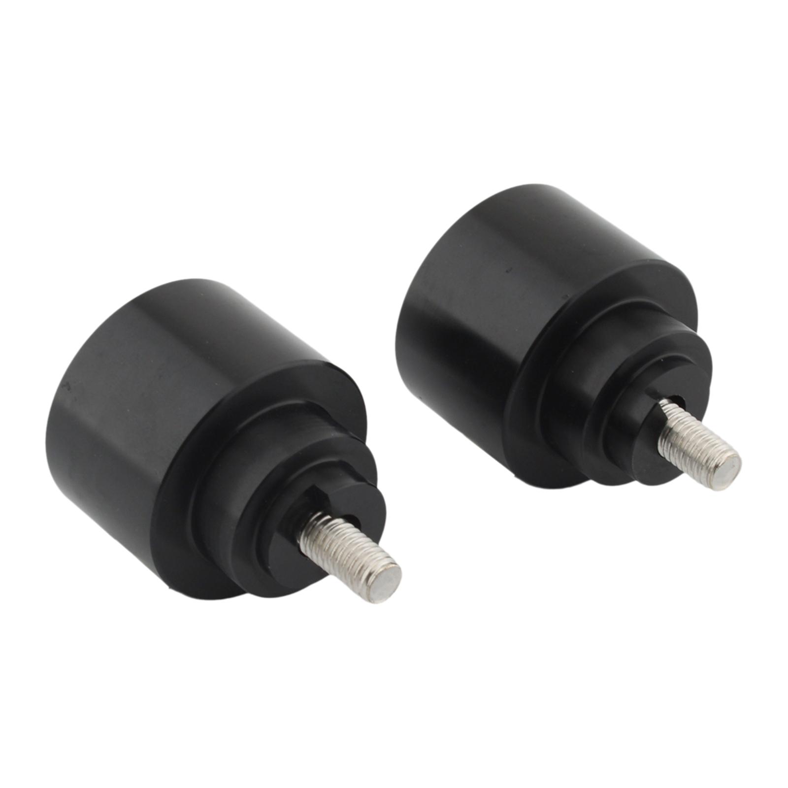 Magideal - 2 Piezas Tapas De Extremo De Empuñaduras De Manillar De Motocicleta Extremos De Manillar Tapas De Tapones De Extremo De Manillar Fáciles De Instalar P Negro