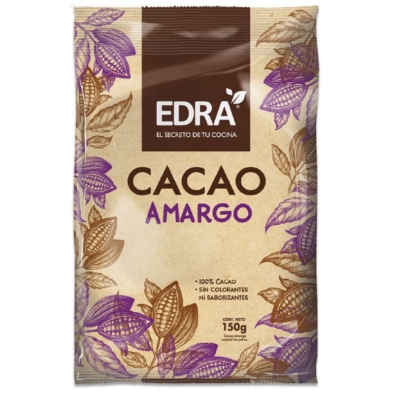 Cacao Amargo 150 g Edra