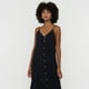 thumbnail image 3 of Vestido Mujer Largo Corte Asimétrico Negro Corona, 3 of 5