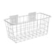thumbnail image 1 of Cesta de alambre colgante de metal, cesta de pared colgante para el hogar, decoración rústica de granja para despensa, ducha, baño, dormitorio, cocina Blanco, 1 of 5