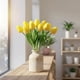 thumbnail image 2 of Ramos De 9 Tulipanes Flores Artificiales Decoración Hogar amarillo Talla Única, 2 of 6