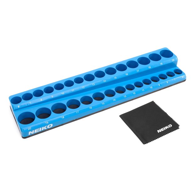 Soporte de enchufe NEIKO 03971A, accionamiento de 3/8 pulgadas, de 6 a 20 mm, para 30 enchufes
