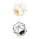 thumbnail image 4 of 2Pcs 3D Geometric Candelero de la boda Vela Té Luz Holder Gold + Black, 4 of 5