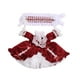 thumbnail image 3 of Vestido De Princesa Para Muñecas, 2 Uds., Con Diadema, Accesorios, Disfraz Para Muñecas De 38cm, Vestido Rojo, 3 of 3