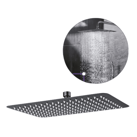 Plato Ducha Rectangular Gunmetal 20x30 Cms Kassel