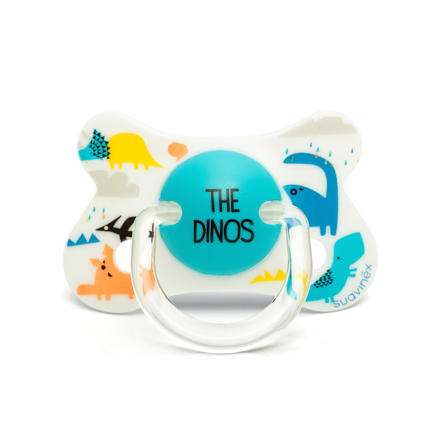 Suavinex - Chupete Fusion Anatomico Silicona 4 - 18Meses Dino/Blanco